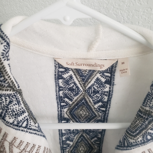 soft surroundings brand poncho style jacket, size M barely worn - Picture 3 of 3
